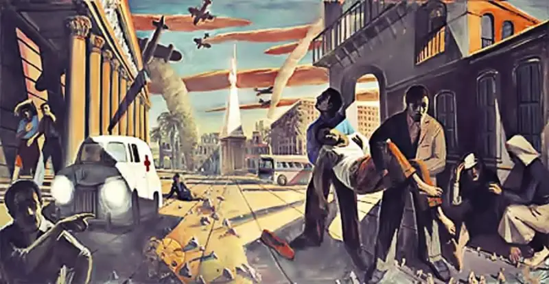 Bombardeo-a-Plaza-de-Mayo-por-Daniel-Santoro