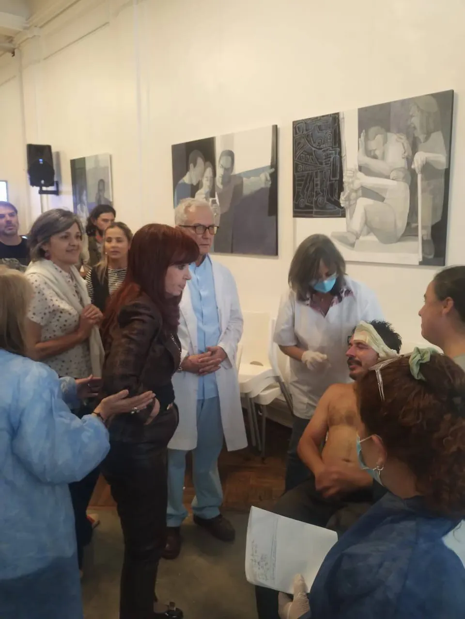 Cristina Asisitió a jubilados